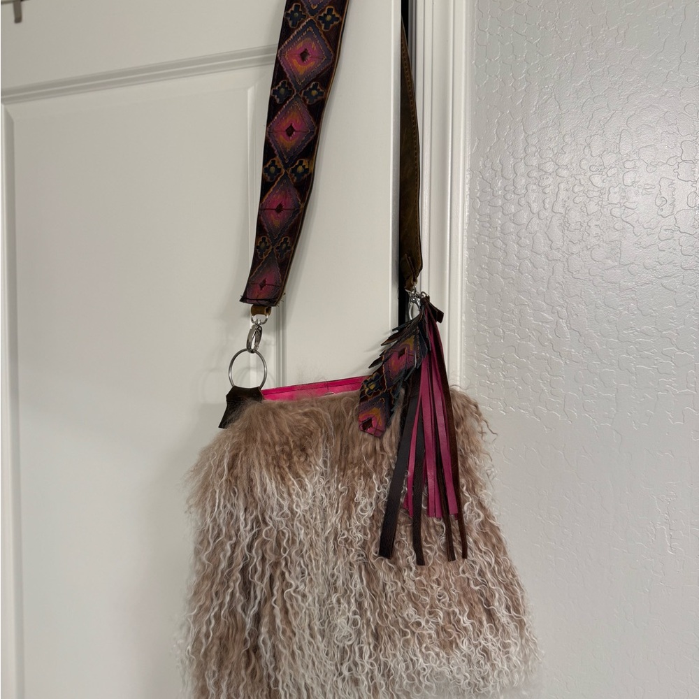 Authentic wooly leather purse